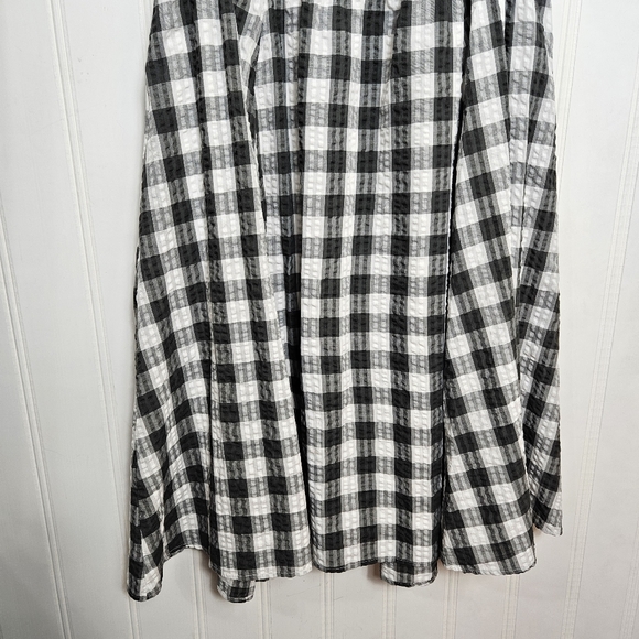 Torrid Off Shoulder Gingham Seersucker Midi Dress 3X Pockets Cottagecore - Picture 12 of 16